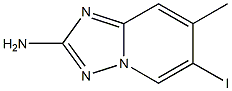 6-Iodo-7-methyl-[1,2,4]triazolo[1,5-a]pyridin-2-ylamine Struktur