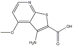 3-Amino-4-methoxy-thieno[2,3-b]pyridine-2-carboxylic acid Struktur