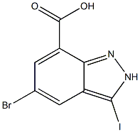 5-Bromo-3-iodo-2H-indazole-7-carboxylic acid Struktur