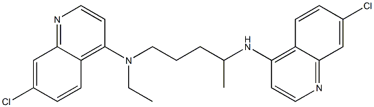 N1,N4-Bis-(7-chloroquinolin-4-yl)-N1-ethylpentane-1,4-diamine Struktur