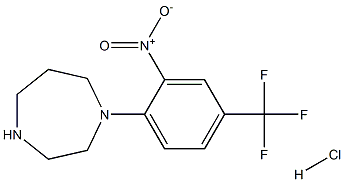 1-[2-NITRO-4-(TRIFLUOROMETHYL)PHENYL]HOMOPIPERAZINE HYDROCHLORIDE Struktur