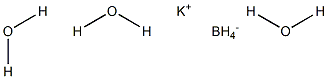 Potassium borohydride trihydrate Struktur