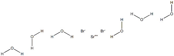 Strontium bromide hexahydrate Struktur