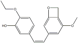 (Z)-5-methoxy-4'-ethoxy-3,4-methyleneoxy-3'-hydroxystilbene Struktur