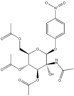 p-Nitrophenyl 2-Acetamido-3,4,6-tri-O-acetyl-b-D-glucopyranoside Struktur