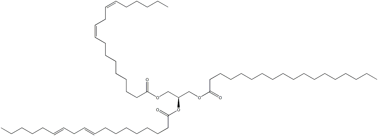 1-octadecanoyl-2,3-di-(9Z,12Z-octadecadienoyl)-sn-glycerol Struktur