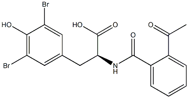 O-Acetyl-N-benzoyl-3,5-dibromo-l-tyrosine Struktur