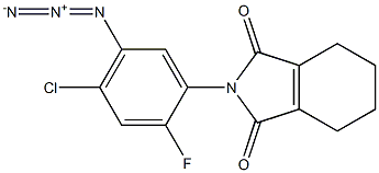 N-(5-azido-4-chloro-2-fluorophenyl)-3,4,5,6-tetrahydrophthalimide Struktur