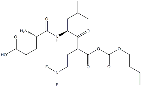 butyloxycarbonyl-glutamyl-leucyl-(difluoro)aminobutyric acid Struktur