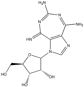 4,6-diamino-8-imino-8H-1-ribofuranosylimidazo(4,5-e)(1,3)diazepine Struktur