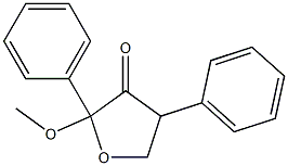 2-methoxy-2,4-diphenyl-3-dihydrofuranone Struktur