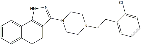 3-(4-(2-(2-chlorophenyl)ethyl)-1-piperazinyl)-4,5-dihydro-1H-benzo(g)indazole Struktur