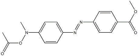 4'-METHOXYCARBONYL-N-ACETOXY-N-METHYL-4-AMINOAZOBENZENE Struktur