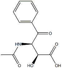 (2S,3R)-3-Acetylamino-2-Hydroxy-4-Oxo-4-PhenylButyricAcid Struktur