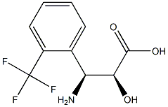 (2S,3S)-3-Amino-2-hydroxy-3-(2-trifluoromethyl-phenyl)-propanoic acid Struktur