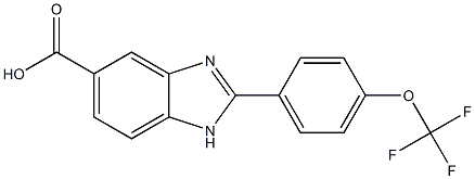 2-(4-Trifluoromethoxyphenyl)-1H-benzimidazole-5-carboxylic acid Struktur