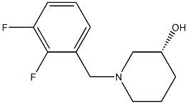 (3R)-1-(2,3-difluorobenzyl)piperidin-3-ol Struktur