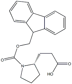 (S)-3-(1-Fmoc-pyrrolidin-2-yl)-propionic acid Struktur