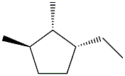 1,trans-2-dimethyl-trans-3-ethylcyclopentane Struktur