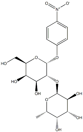 P-NITROPHENYL 2-O-(ALPHA-L-FUCOPYRANOSYL)-ALPHA-D-GALACTOPYRANOSIDE Struktur