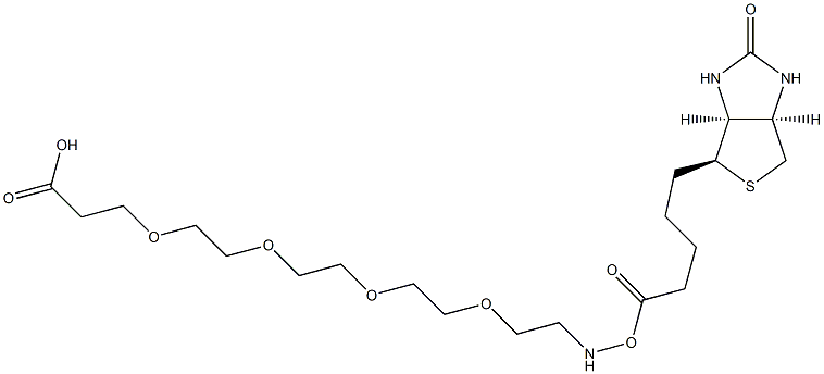 15-Biotinamino-4,7,10,13-tetraoxa-pentadecanoic acid Struktur