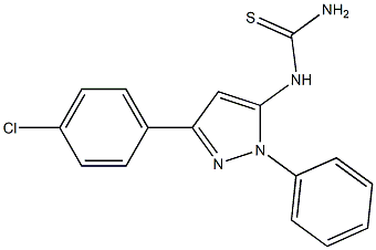 1-(3-(4-chlorophenyl)-1-phenyl-1H-pyrazol-5-yl)thiourea Struktur