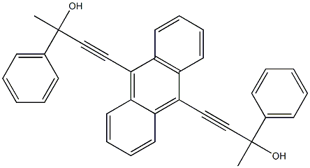 9,10-BIS(3-HYDROXY-3-PHENYLBUT-1-YNYL)ANTHRACENE Struktur