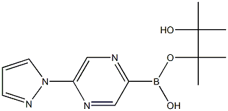 5-(1H-PYRAZOL-1-YL)PYRAZINE-2-BORONIC ACID PINACOL ESTER Struktur