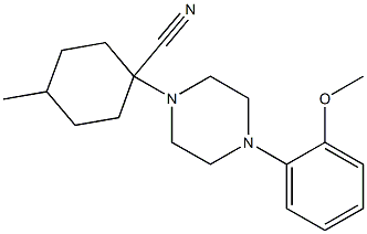 1-[4-(2-METHOXYPHENYL)PIPERAZIN-1-YL]-4-METHYLCYCLOHEXANECARBONITRILE Struktur