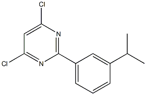 4,6-DICHLORO-2-(3-ISOPROPYLPHENYL)PYRIMIDINE Struktur