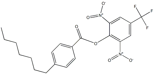 2,6-dinitro-4-(trifluoromethyl)phenyl 4-heptylbenzoate Structure