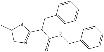 N,N'-dibenzyl-N-(5-methyl-4,5-dihydro-1,3-thiazol-2-yl)urea Struktur