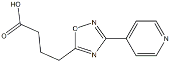 4-[3-(4-pyridyl)-1,2,4-oxadiazol-5-yl]butanoic acid Struktur