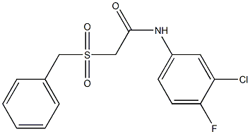 N1-(3-chloro-4-fluorophenyl)-2-(benzylsulfonyl)acetamide Struktur