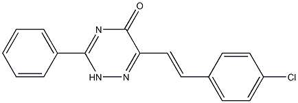 6-(4-chlorostyryl)-3-phenyl-2,5-dihydro-1,2,4-triazin-5-one Struktur