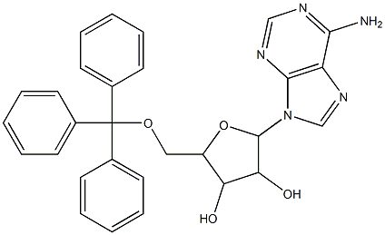 2-(6-amino-9H-purin-9-yl)-5-[(trityloxy)methyl]tetrahydrofuran-3,4-diol Struktur