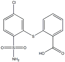 2-{[2-(aminosulfonyl)-5-chlorophenyl]thio}benzoic acid Struktur