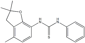 N-phenyl-N'-(2,2,4-trimethyl-2,3-dihydro-1-benzofuran-7-yl)thiourea Struktur