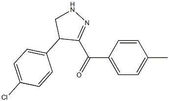 [4-(4-chlorophenyl)-4,5-dihydro-1H-pyrazol-3-yl](4-methylphenyl)methanone Struktur