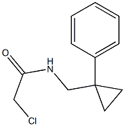 2-chloro-N-[(1-phenylcyclopropyl)methyl]acetamide Struktur