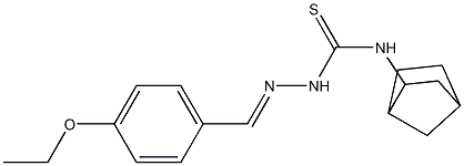 N1-bicyclo[2.2.1]hept-2-yl-2-(4-ethoxybenzylidene)hydrazine-1-carbothioamide Struktur