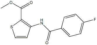 methyl 3-[(4-fluorobenzoyl)amino]thiophene-2-carboxylate Struktur