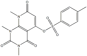 1,3,8-trimethyl-2,4,7-trioxo-1,2,3,4,7,8-hexahydropyrido[2,3-d]pyrimidin-5-yl 4-methylbenzene-1-sulfonate Struktur