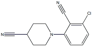 1-(3-chloro-2-cyanophenyl)piperidine-4-carbonitrile Struktur