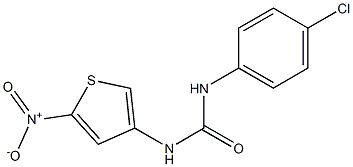 N-(4-chlorophenyl)-N'-(5-nitro-3-thienyl)urea Struktur