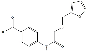 4-({2-[(2-furylmethyl)thio]acetyl}amino)benzoic acid Struktur