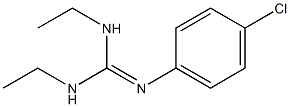 N''-(4-chlorophenyl)-N,N'-diethylguanidine Struktur