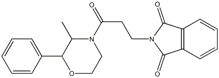 2-[3-(3-methyl-2-phenylmorpholino)-3-oxopropyl]isoindoline-1,3-dione Struktur