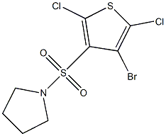 1-[(4-bromo-2,5-dichloro-3-thienyl)sulfonyl]pyrrolidine Struktur