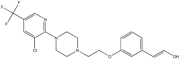 {[3-(2-{4-[3-chloro-5-(trifluoromethyl)-2-pyridinyl]piperazino}ethoxy)phenyl]methylene}(methyl)ammoniumolate Struktur